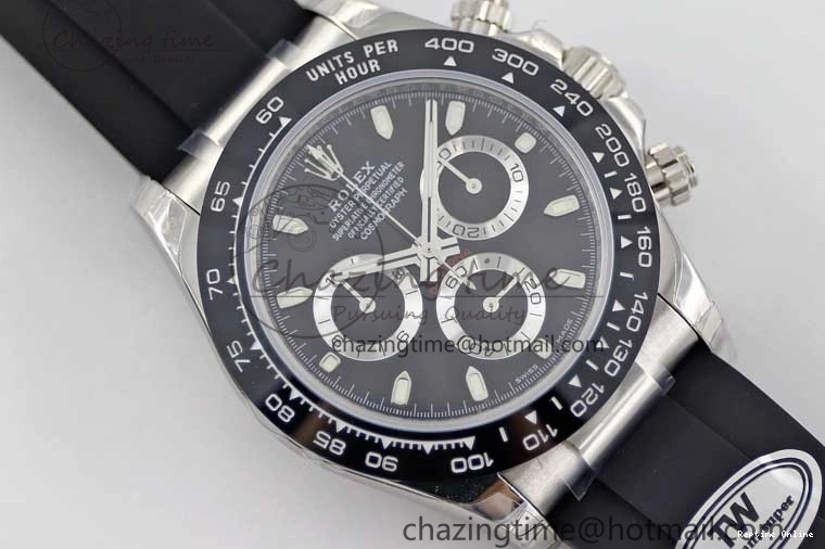 0129 Refined Daytona 116519 SS TWF 1:1 Best Edition 904L Steel Black Dial on Oysterflex Strap A 2409